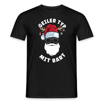 Geilertypmitbart Weihnachten Bartträger Bart - Männer T-Shirt - Schwarz - Vorne - AI Model Male 178 light (178cm)
