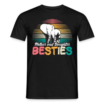 Mère et fille Cadeau d’amour de la fête des mères - T-shirt homme - noir - Devant - AI Model Male 178 light (178cm)