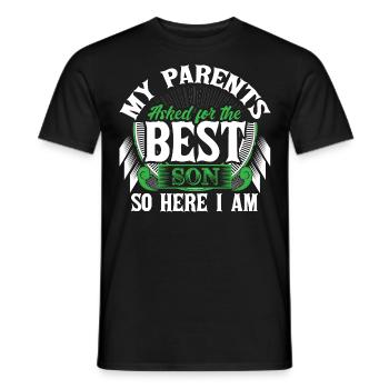 Best Son Mother Gift - Men's T-Shirt - black - Front - AI Model Male 178 light (178cm)