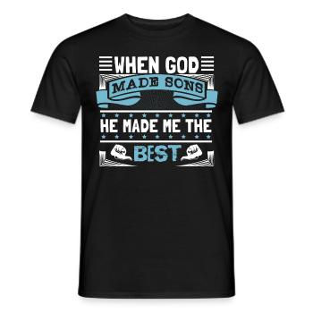 Best son family boy - Men's T-Shirt - black - Front - AI Model Male 178 light (178cm)