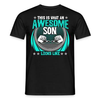 Sohn Vater Junge Geschenkidee - Männer T-Shirt - Schwarz - Vorne - AI Model Male 178 light (178cm)