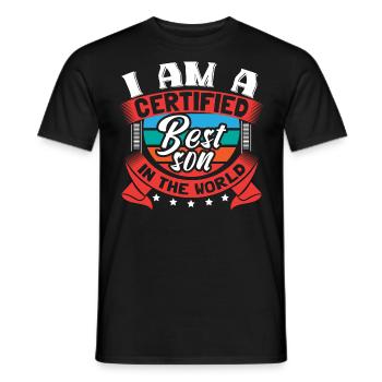 Fils Mère Garçon - T-shirt homme - noir - Devant - AI Model Male 178 light (178cm)