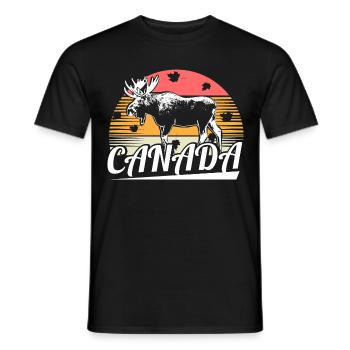 Nation du wapiti du Canada - T-shirt homme - noir - Devant - AI Model Male 178 light (178cm)