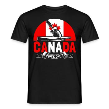 Don de l’État du wapiti du Canada - T-shirt homme - noir - Devant - AI Model Male 178 light (178cm)