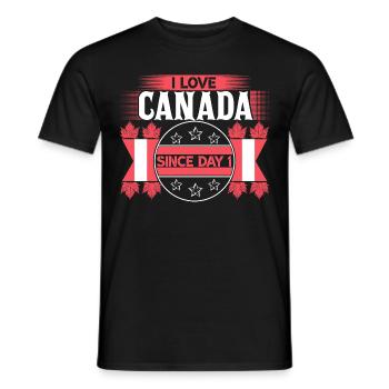 Origine de la feuille d’érable du Canada - T-shirt homme - noir - Devant - AI Model Male 178 light (178cm)