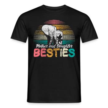 Mother Daughter Best Friends - Men's T-Shirt - black - Front - AI Model Male 178 light (178cm)