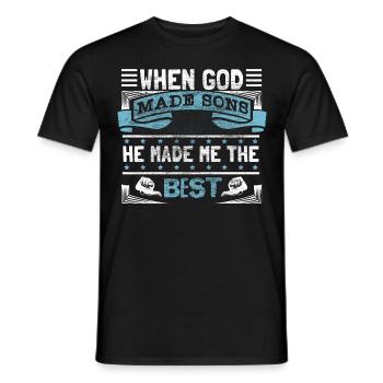 Best Son Father Gift - Men's T-Shirt - black - Front - AI Model Male 178 light (178cm)