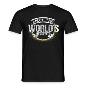 Best son family boy - Men's T-Shirt - black - Front - AI Model Male 178 light (178cm)