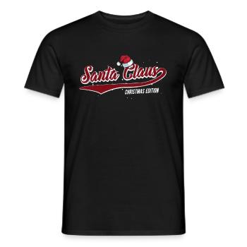 Tenue de l’édition de Noël du Père Noël - T-shirt homme - noir - Devant - AI Model Male 178 light (178cm)