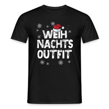 Weihnachts-Outfit Partnerlook Weihnachten Familie - Männer T-Shirt - Schwarz - Vorne - AI Model Male 178 light (178cm)