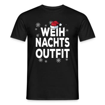 Weihnachts-Outfit Partnerlook Weihnachten Familie - Männer T-Shirt - Schwarz - Vorne - AI Model Male 178 light (178cm)