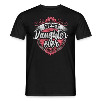 Beste Tochter Eltern Mädchen - Männer T-Shirt - Schwarz - Vorne - AI Model Male 178 light (178cm)