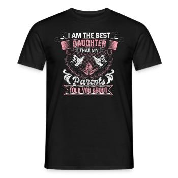 Tochter Vater Geschenkidee - Männer T-Shirt - Schwarz - Vorne - AI Model Male 178 light (178cm)
