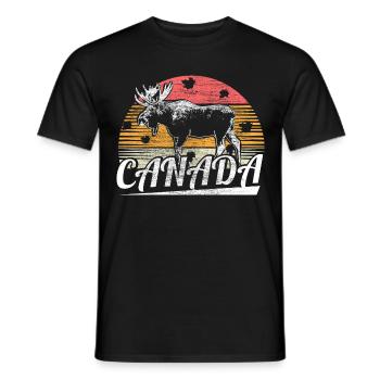 Canada Snow Nation Gift - Men's T-Shirt - black - Front - AI Model Male 178 light (178cm)