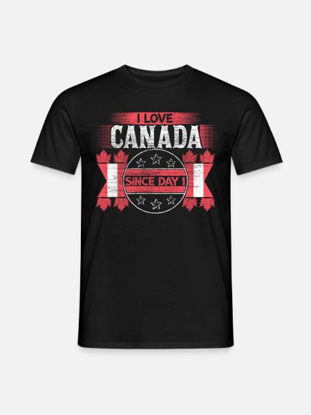 Kanada Schnee Herkunft Geschenkidee - Männer T-Shirt - Schwarz