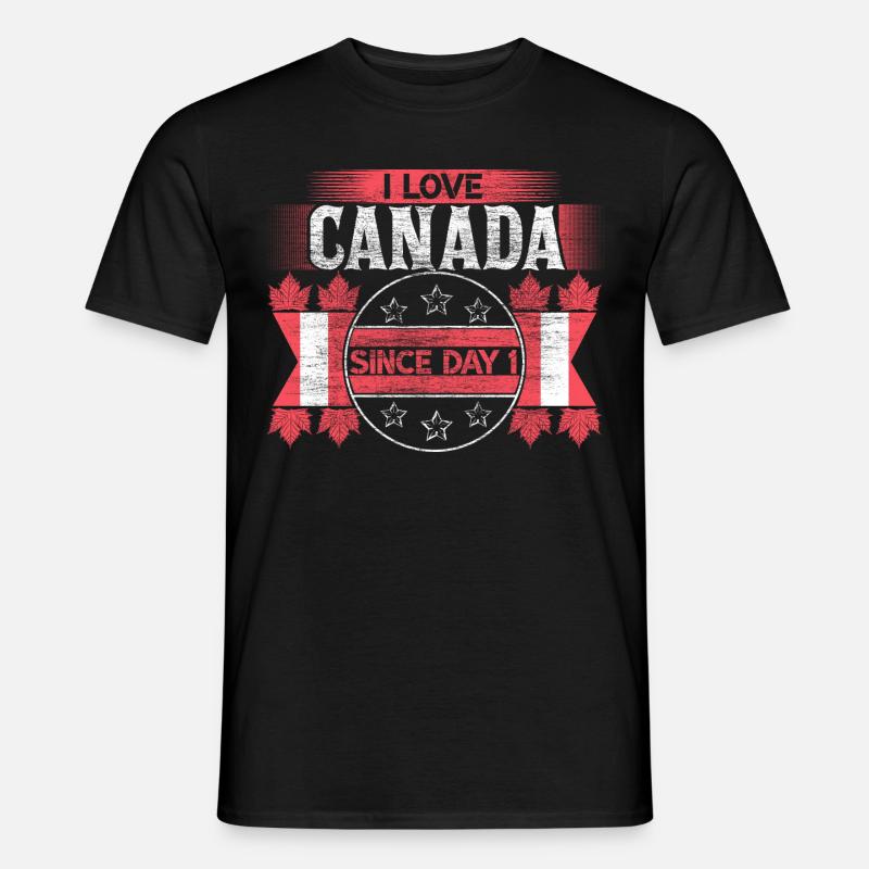Kanada Schnee Herkunft Geschenkidee - Männer T-Shirt - Schwarz