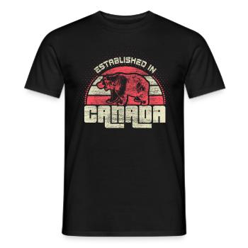 Canada Maple Origin - Men's T-Shirt - black - Front - AI Model Male 178 light (178cm)