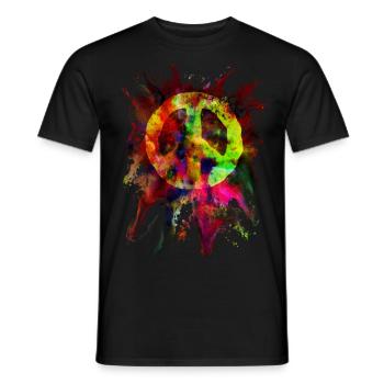 Symbole de paix Paix Liberté Amour - T-shirt homme - noir - Devant - AI Model Male 178 light (178cm)