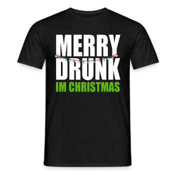 Funny Merry Drunk I'm Christmas Ugly Christmas - Männer T-Shirt - Schwarz - Vorne - AI Model Male 178 light (178cm)