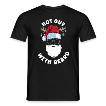 Geilertypmitbart Weihnachten Bartträger Bart - Männer T-Shirt - Schwarz - Vorne - AI Model Male 178 light (178cm)