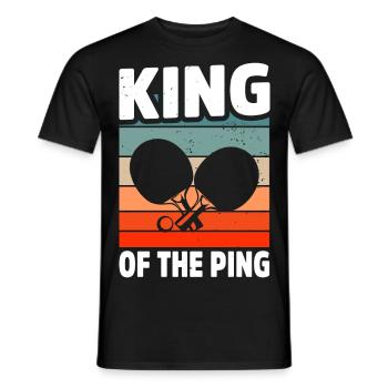 Tischtennisspieler Geschenk Ping Pong Tischtennis - Männer T-Shirt - Schwarz - Vorne - AI Model Male 178 light (178cm)