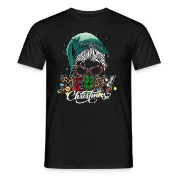 Merry Christmas Christmas Elf Outfit - Men's T-Shirt - black - Front - AI Model Male 178 light (178cm)