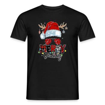 Merry Christmas Santa Claus Dad Outfit - Men's T-Shirt - black - Front - AI Model Male 178 light (178cm)