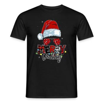Merry Christmas Santa Claus Dad Outfit - Men's T-Shirt - black - Front - AI Model Male 178 light (178cm)