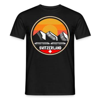 Schweiz Schweizerisch Stolz Geschenkidee - Männer T-Shirt - Schwarz - Vorne - AI Model Male 178 light (178cm)