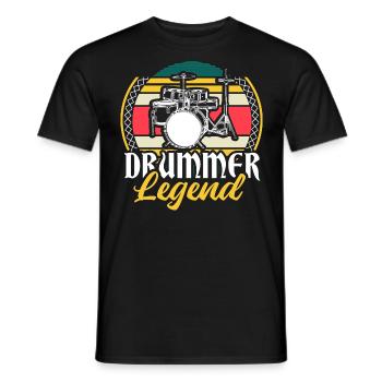 Schlagzeug Drumsticks Trommler Geschenkidee - Männer T-Shirt - Schwarz - Vorne - AI Model Male 178 light (178cm)