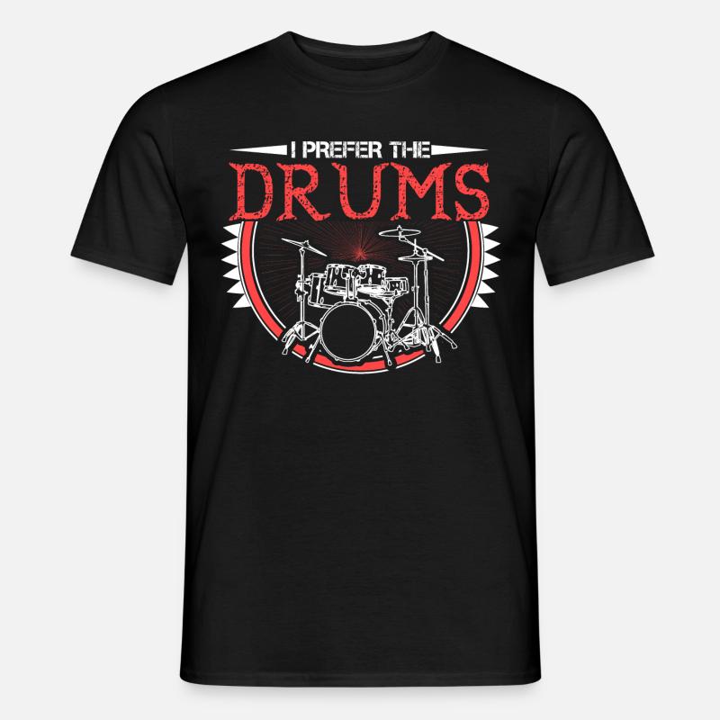 Schlagzeug Instrument Geschenkidee - Männer T-Shirt - Schwarz