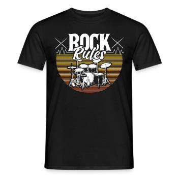 Schlagzeug Drummer Snare - Männer T-Shirt - Schwarz - Vorne - AI Model Male 178 light (178cm)