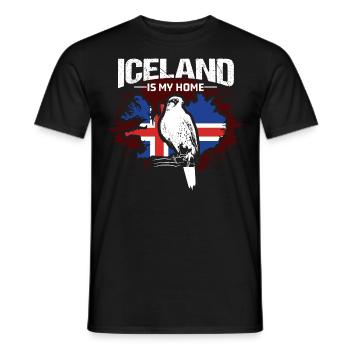 Iceland Island Pride - Men's T-Shirt - black - Front - AI Model Male 178 light (178cm)