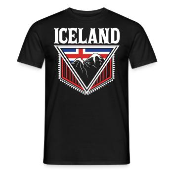 Drapeau du Nord de l’Islande - T-shirt homme - noir - Devant - AI Model Male 178 light (178cm)
