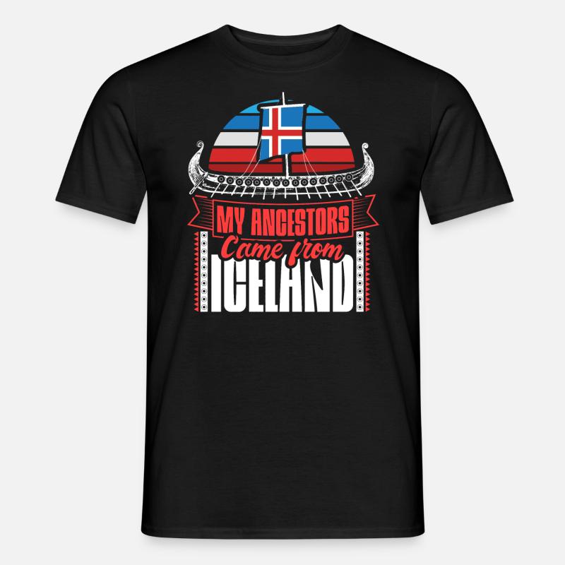 Island Staat - Männer T-Shirt - Schwarz