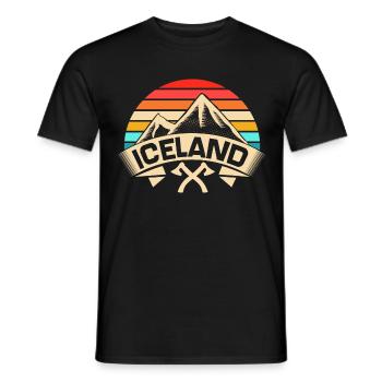Islande Reykjavik Idée cadeau - T-shirt homme - noir - Devant - AI Model Male 178 light (178cm)