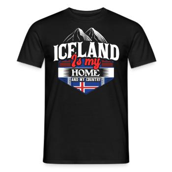 Iceland Island Origin Gift Idea - Men's T-Shirt - black - Front - AI Model Male 178 light (178cm)