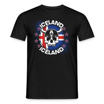 Iceland Volcano Republic Gift Idea - Men's T-Shirt - black - Front - AI Model Male 178 light (178cm)