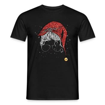 Merry Christmas Christmas Elf Outfit - Men's T-Shirt - black - Front - AI Model Male 178 light (178cm)