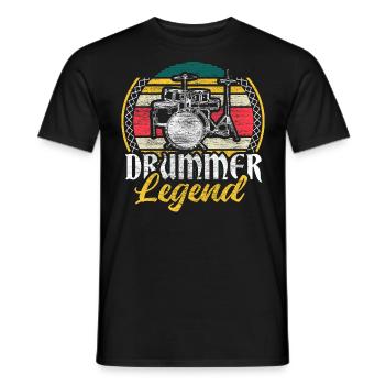 Drums Drumsticks Gift - Men's T-Shirt - black - Front - AI Model Male 178 light (178cm)