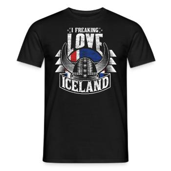 Cadeau de l’État viking d’Islande - T-shirt homme - noir - Devant - AI Model Male 178 light (178cm)