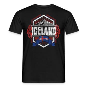Iceland Nordic Pride - Men's T-Shirt - black - Front - AI Model Male 178 light (178cm)