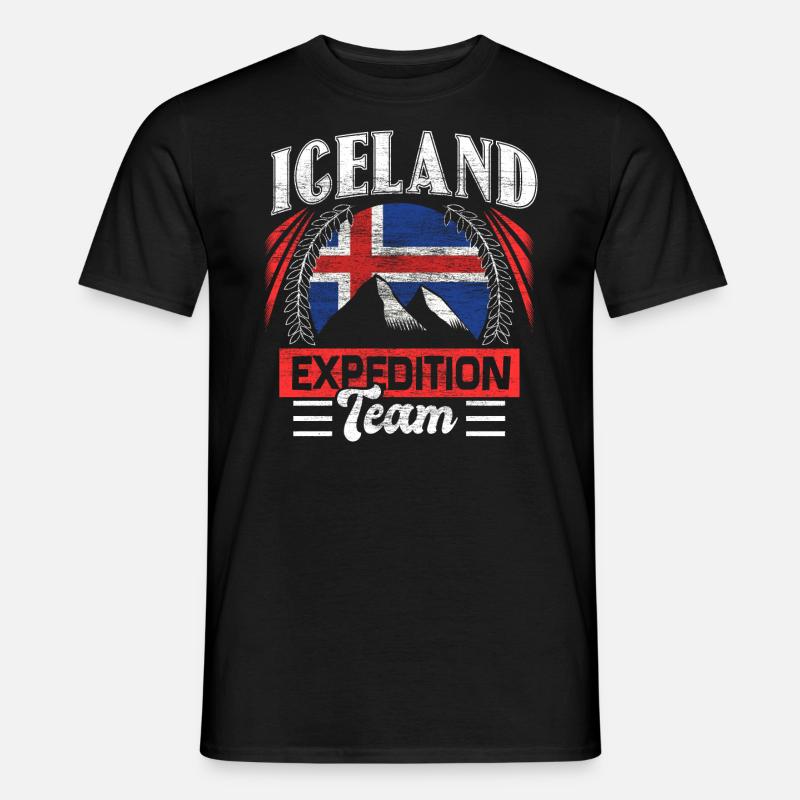 Island Staat Geschenkidee - Männer T-Shirt - Schwarz