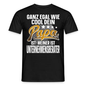 Unternehmensberater Papa Vater Vatertag Cooler Pap - Männer T-Shirt - Schwarz - Vorne - AI Model Male 178 light (178cm)