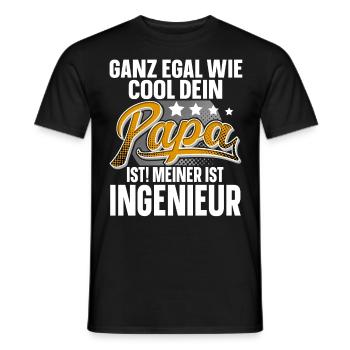 Ingenieur Papa Vater Vatertag Cooler Papa - Männer T-Shirt - Schwarz - Vorne - AI Model Male 178 light (178cm)