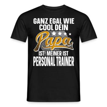 Personal Trainer Papa Vater Vatertag Cooler Papa - Männer T-Shirt - Schwarz - Vorne - AI Model Male 178 light (178cm)