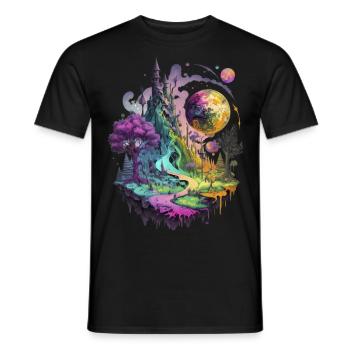 Fantasy Psycko World 1 - T-shirt homme - noir - Devant - AI Model Male 178 light (178cm)