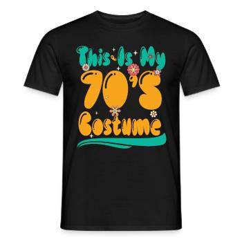 70s Outfit For Women & Men, This Is My 70s Costume - Men's T-Shirt - black - Front - AI Model Male 178 light (178cm)