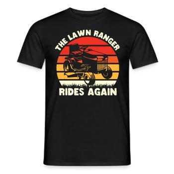 Le Lawn Ranger Rides Again Shirt Lawn - T-shirt homme - noir - Devant - AI Model Male 178 light (178cm)