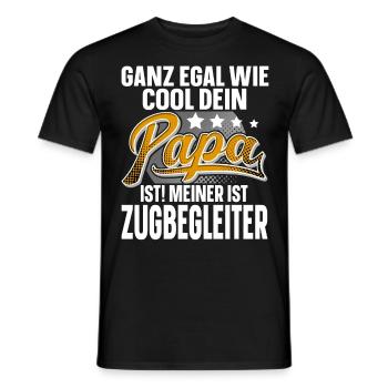 Zugbegleiter Papa Vater Vatertag Cooler Papa - Männer T-Shirt - Schwarz - Vorne - AI Model Male 178 light (178cm)